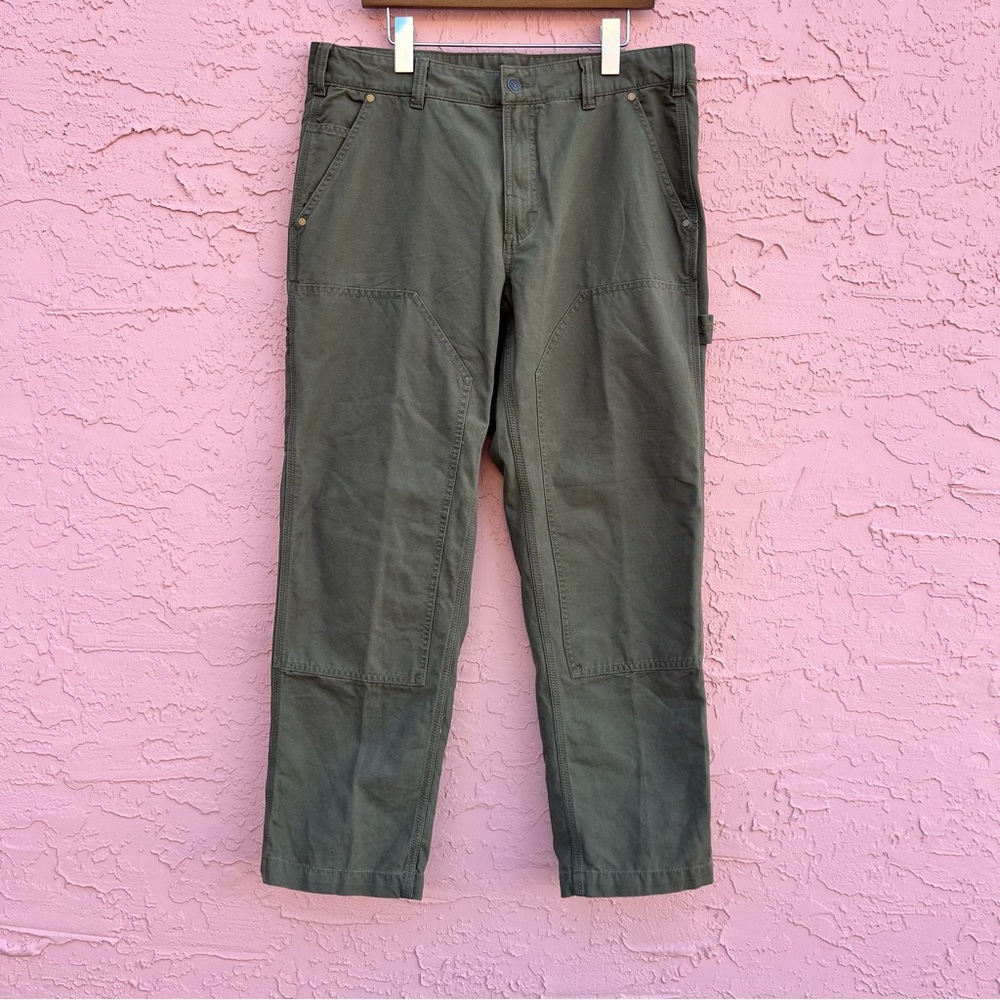 Alpine Design Army Green Double Knee Cotton Cargo Pants